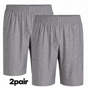 Athletic Works Men's Athletic Shorts - Heather Gray (2 Pair)